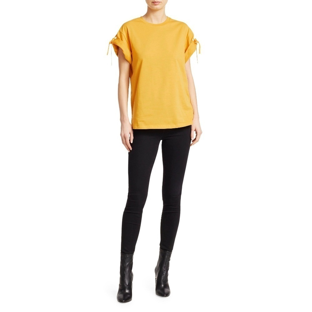 Phillip Lim Marigold Yellow Tie Sleeve Knit Top Sm